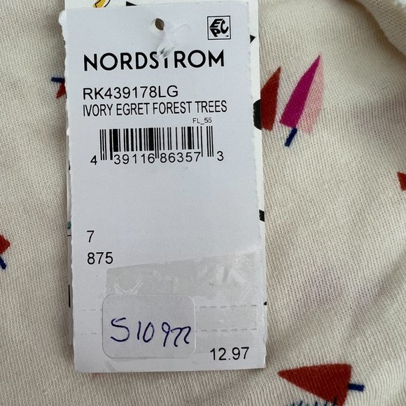 Harper Canyon Kids' Printed Long Sleeve T-Shirt Ivory Egret Forest Trees 7 NWT - Picture 6 of 6